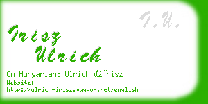 irisz ulrich business card